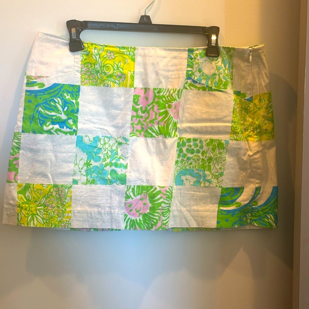 Lilly Pulitzer Colorful Patchwork Skirt  sz 12 EUC